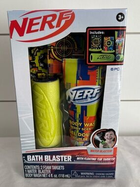 Nerf Bath Blaster Bath Set - Neon Yellow, Blue, Orange NEW IN BOX